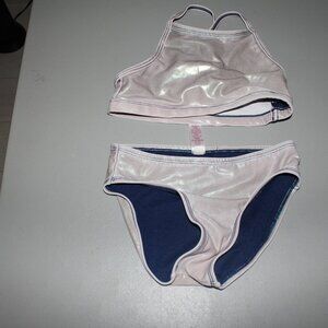 Silver & Blue 2 Pcs Justice Bikini Swimsuit Size 7